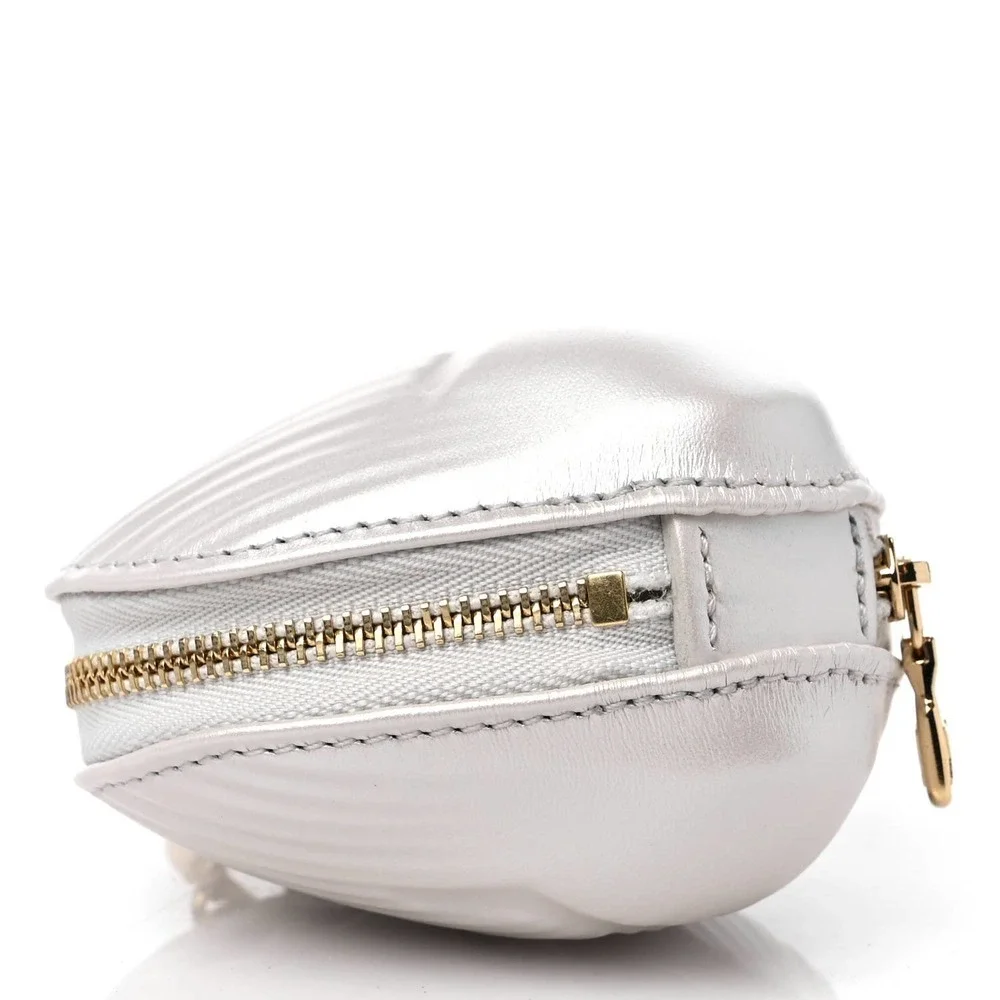 Louis Vuitton Shell Coin Purse Bag By The Pool Iridescent White/Gold LV Clutch
